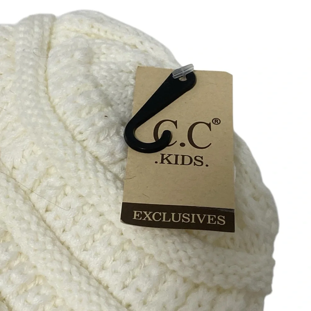 C. C. Kids Winter White Cream Beanie - NWT - Toddler